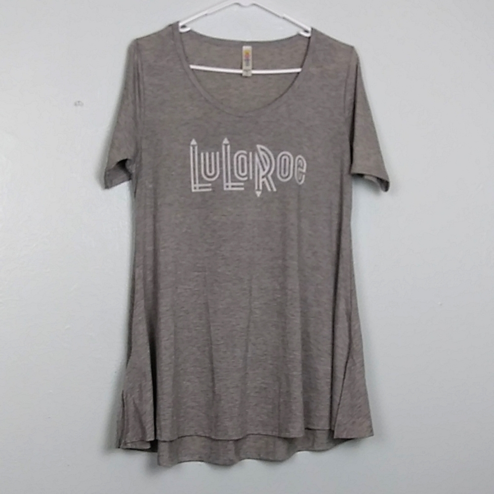 LulaRoe Perfect T Blouse Women's Size S Grey